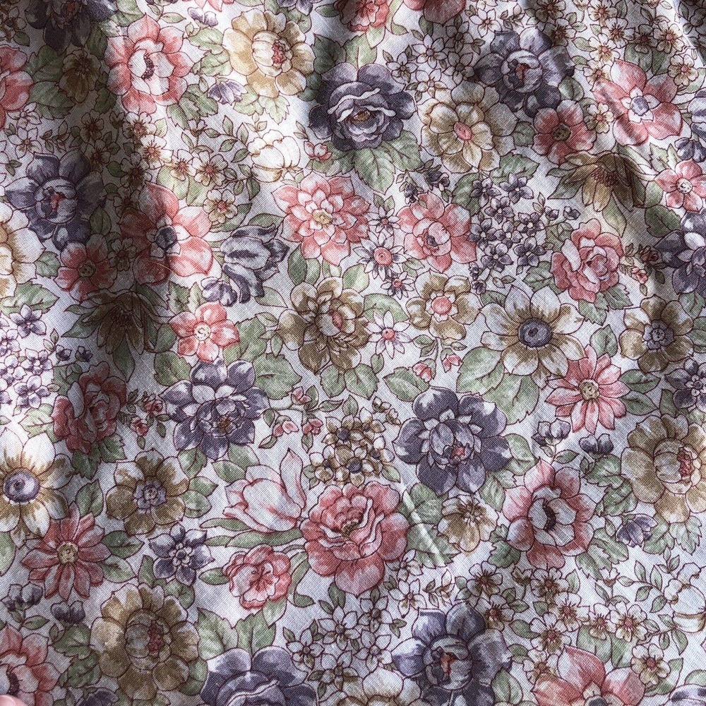 VTG Marsha Originals Women's Floral Wrap Skirt Sz Med 8-10 Cotton Made In USA - Picture 4 of 8